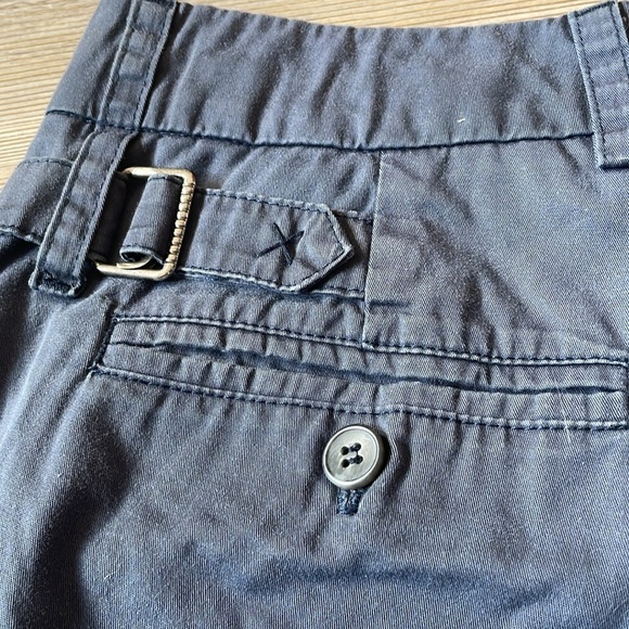 VINCE Side buckle Bermuda Short Flat Front Stretch cotton Cobalt blue Women’s 4 - Picture 5 of 12